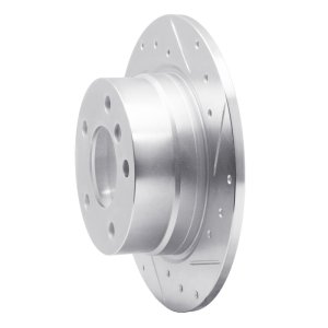 BMW Z4 Brake Rotor (1) - Rear Right - R1 Concepts - Drilled & Slotted - Silver - `03-`06